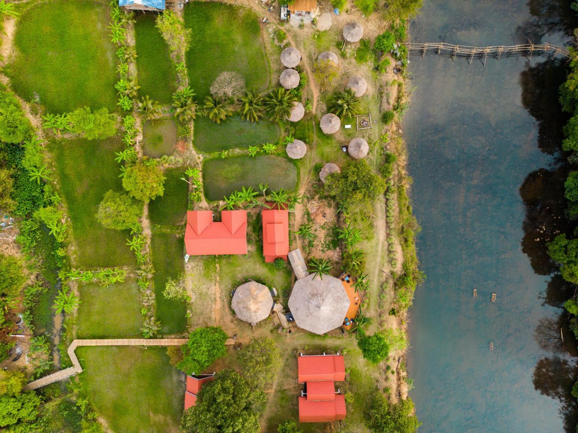 Bolaven Garden Bungalow And Tent - Tad Lo Ban Kiangtat Exterior photo